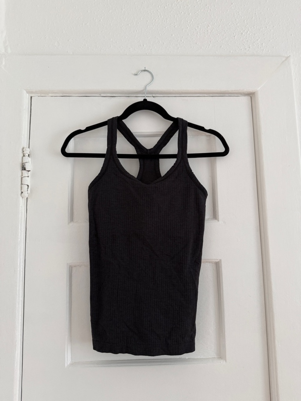 lululemon athletica Black Ribbed Racerback Tank Top